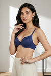 Zivame Push-Up Wired Medium Coverage T-Shirt Bra - Blue Depth — thumbnail 3